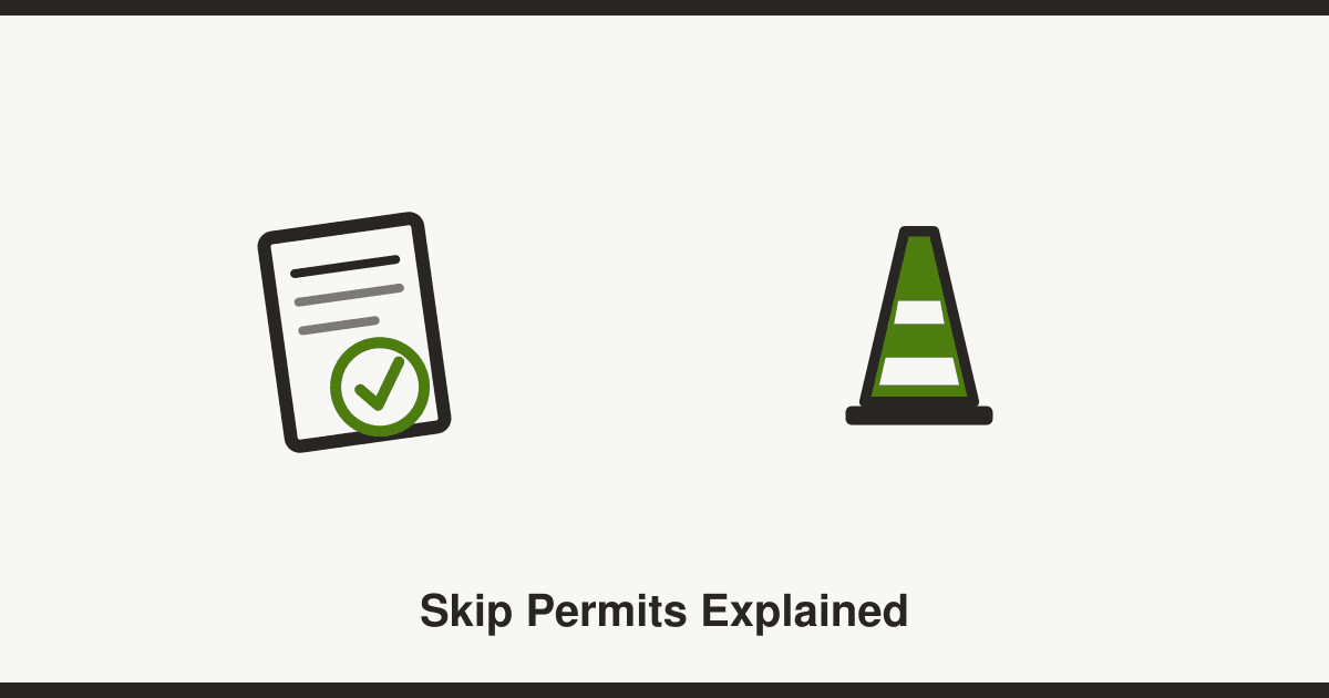 Skip permits and where you can put a skip